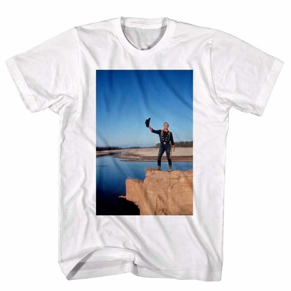 John Wayne Livin On The Edge Western Legend American Cowboy Classic T-Shirt .